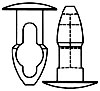 Part Photo: Nylon Key-Hole Clips