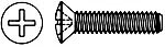 Part Photo: Metric Phillips Oval Machine Screws