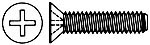 Part Photo: Metric Phillips Flat Machine Screws