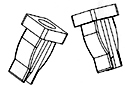 Part Photo: Nylon Closed Screw Standard Grommet Nuts